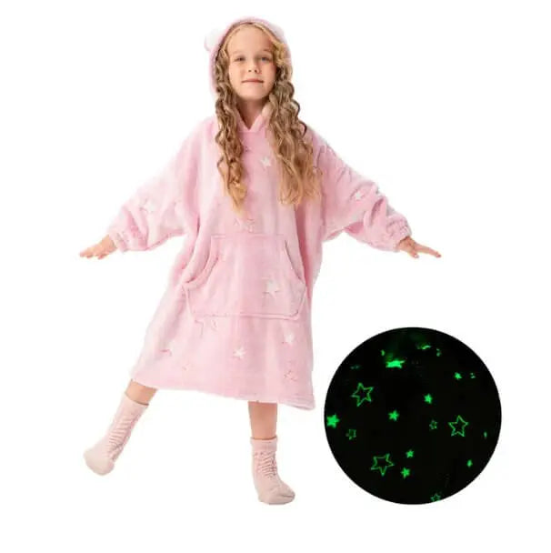 Glow In The Dark Hoodie Blanket for Kids