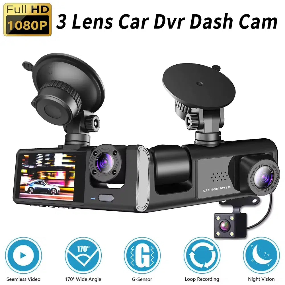 Three Way DVR Dash Camera