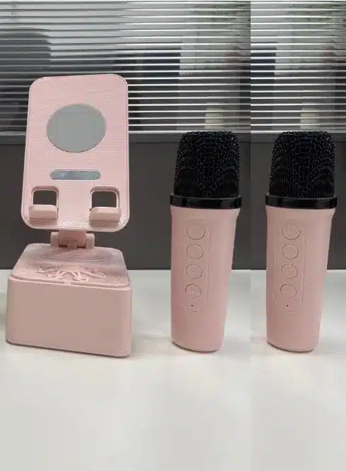 2 in 1 Mobile Phone Rotating Bracket and Bluetooth Speaker with 2 Microphones